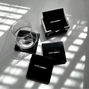 SL Black Square Coaster Set with Holder Luxury Home Accessories